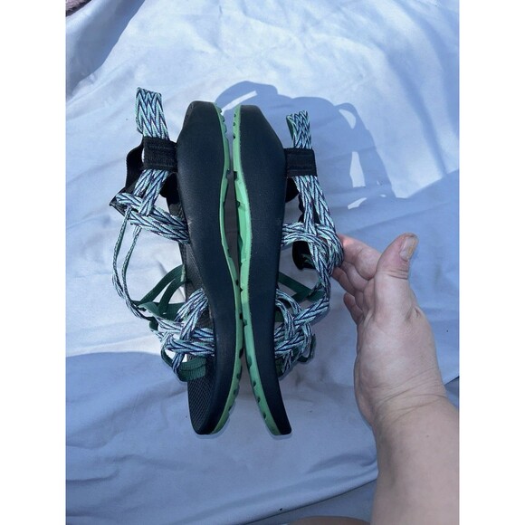 Chaco ZX2 Strappy Green Adjustable Open Toe Sport Sandals Shoes Women's 9‎ - Picture 2 of 6